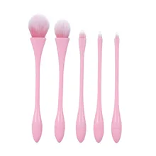 5PCS/Set Professional Makeup Brushes Powder Blush Facial Contour Eyeshadow Lip Cosmetic Brushes Tool