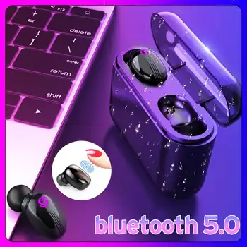 

Wireless Touch Earphones Mini bluetooth 5.0 Earbuds Stereo Headphones IPX6 Waterproof 3500mAh Headsets Automatic Pair