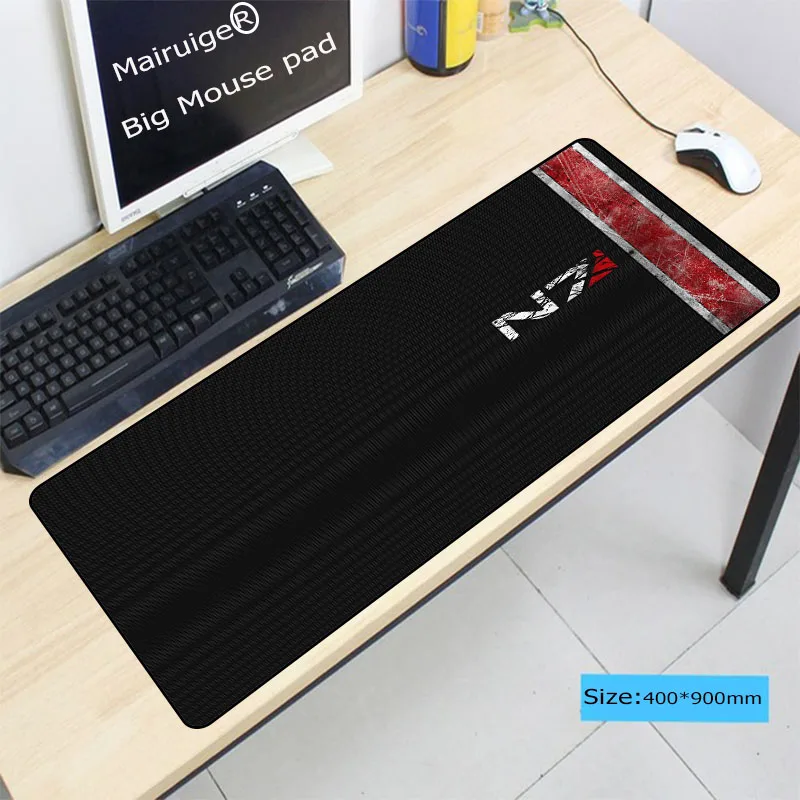 

Mairuige Mass Effect N7 Game Logo Rubber Pad To Mouse Game Locking Edge Print Large Size Game Mouse Pad Keyboard Mat Desk Mat