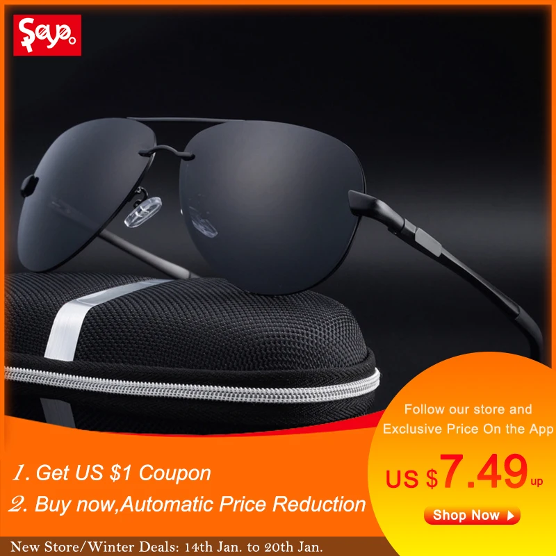 SAYLAYO Men Women Fashion Polarized Sunglasses Driving Mirror Coating Goggles Aluminium Magnesium Pilot Glasses Eyewear SAYLAYO Men Women Fashion Polarized Sunglasses Driving Mirror Coating Goggles Aluminium Magnesium Pilot Glasses Eyewear