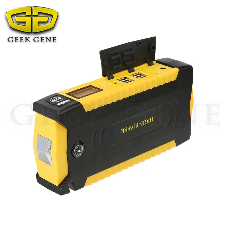 Emergency Car Battery Charger Jump Starter Phone Laptop Power Bank SOS Lights Escape Hammer Seat Belt