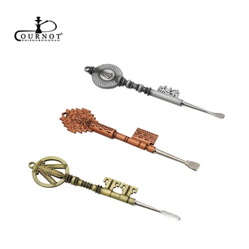 

COURNOT Stainless Steel Carb Cap Dabber Wax Oil Dad Pen Tool 5.0 Inch Handle Oil Wax Cavers Tool Concentrates Water Pipe