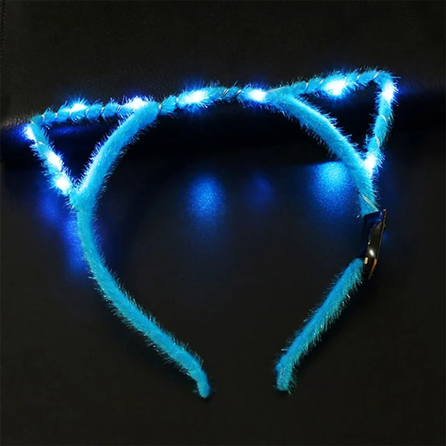 New Halloween LED Flashing Glow Headband Women Girls Crown Heart Light