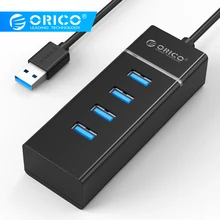 ORICO usb-хаб, мульти USB 3,0, концентратор, высокая скорость, 5 Гбит/с, 4 порта, разветвитель, 30 см, микро кабель, несколько USB портов, расширитель для ПК, компьютера