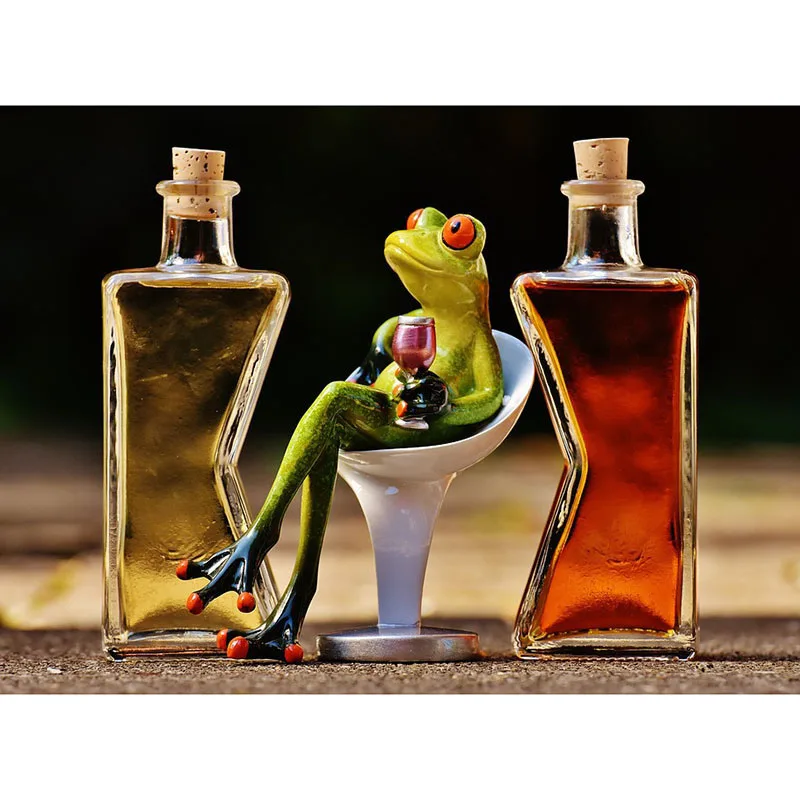 

Full Square/Round Drill 5D DIY Diamond Painting "Drinking frog" 3D Diamond Embroidery Cross Stitch Mosaic Rhinestone Decor Gift