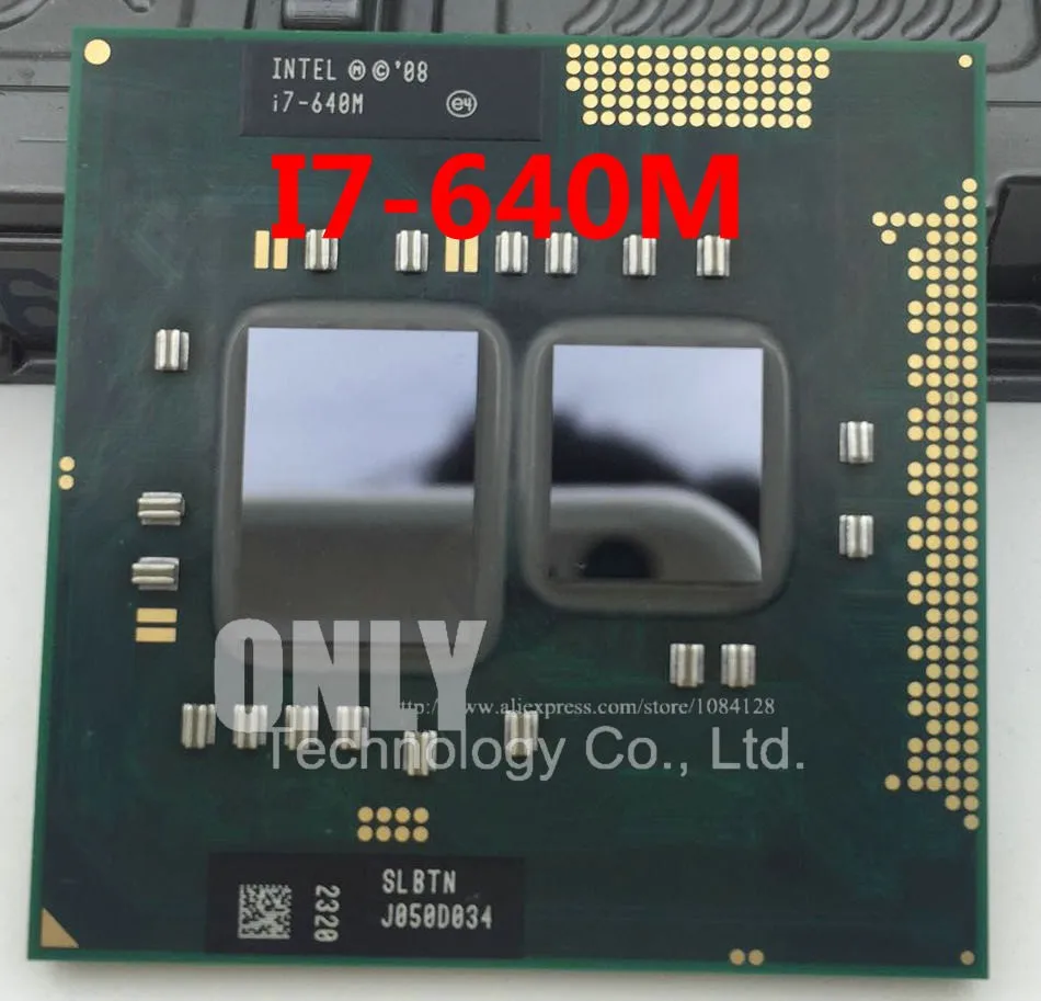 computer processor list Original Core i7-640M Processor (4M Cache, 2.8GHz~3.46Ghz, i7 640M , SLBTN ) TDP 35W PGA988 Laptop CPU Compatible HM55 HM57 QM57 latest processor in laptop