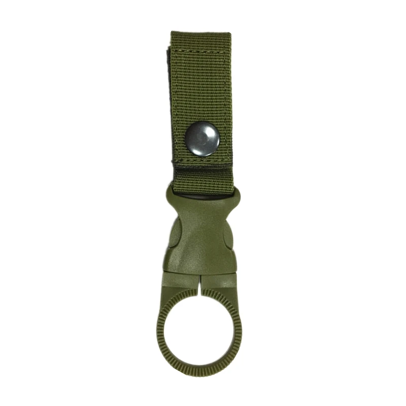 Тактическая Экипировка для повседневного использования, военная нейлоновая тесьма для наружных инструментов, застежка-крючок, держатель для бутылки с водой, зажим для ремня, карабины для кемпинга - Цвет: Army Green