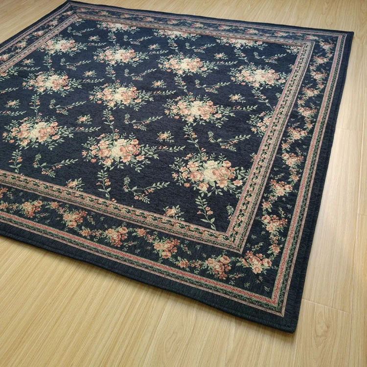 

Pastoral Handmade Carpets Sitting Room Bedroom Tea Table Rugs Europe Type Restoring Jacquard Carpet Children Crawling Mat