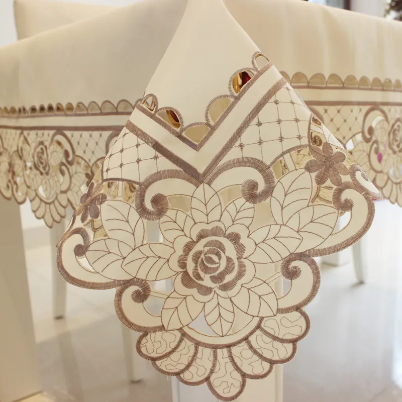 PanlongHome High-end European Embroidery Tablecloth Oval Rectangular Table Cloth Chair Cover Table Flag Tea Tablecloths PanlongHome High-end European Embroidery Tablecloth Oval Rectangular Table Cloth Chair Cover Table Flag Tea Tablecloths