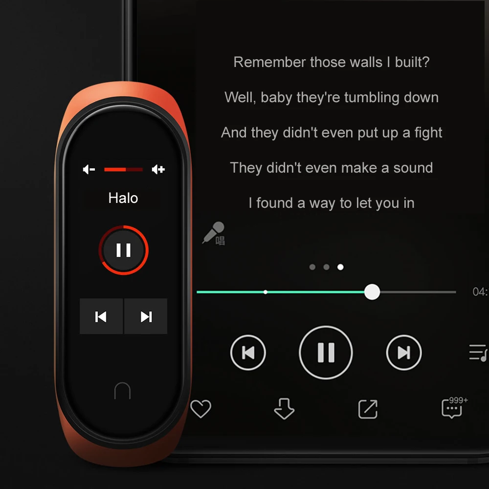Смарт часы Xiaomi Mi Band 4 Браслет с функцией музыкального плеера пульсометра