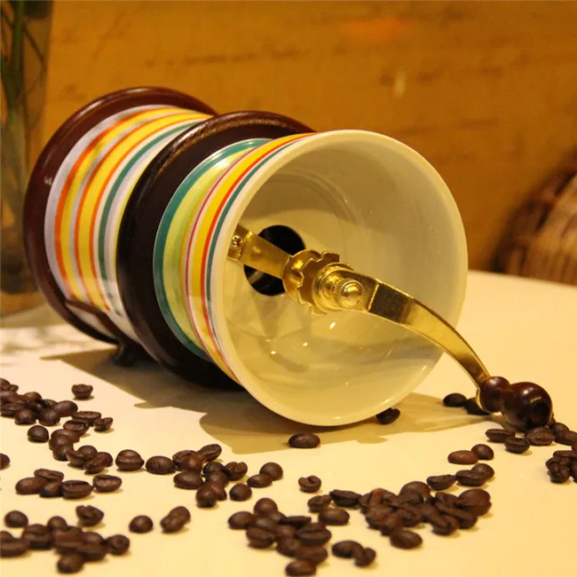 BEIJAMEI Ретро Керамическая ручная кофемолка, ореховая мельница, ручной шлифовальный инструмент, маленькая шлифовальная машина