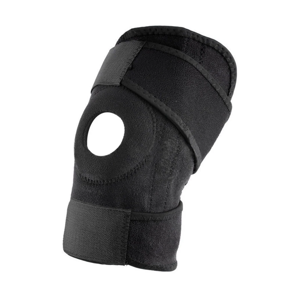 Knee Brace Support Sleeve Adjustable Open Patella Stabilizer Protector Nylon Wrap for Arthritis Meniscus Tear Running Sports