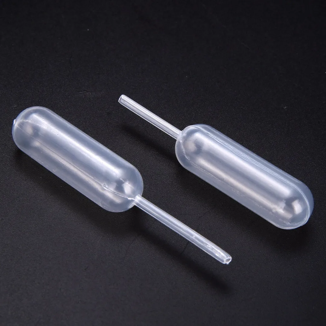 100 Pieces 65mm Pipettes Plastic Squeeze 4ml Transfer Pipettes Dropper For Cupcake Ice Cream Chocolate One-time use