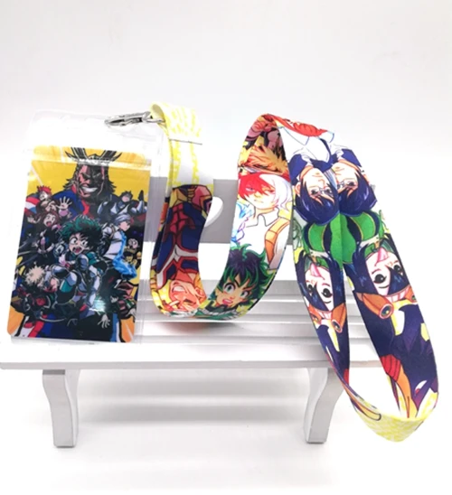 

My Hero Academia Boku no Hero Neck Strap Lanyards Card Holders Bank Neck Strap Card Bus ID Holders Rope Key Chain Gift K8