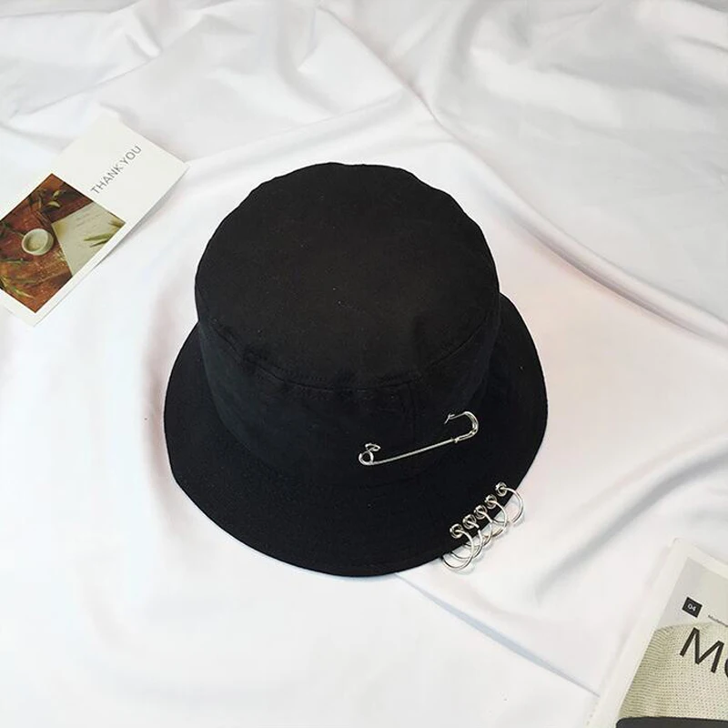 

Simple Fashion Pin Hoop Bucket Cap Folding Visor Holiday Beach Hat Fisherman Hat