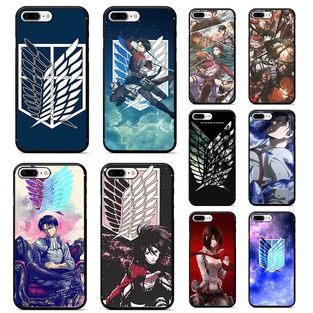 Чехол Attack On Titan Anime для iphone 7 plus мягкий ТПУ чехол телефона чехлы 6 6s X XR XS MAX coque