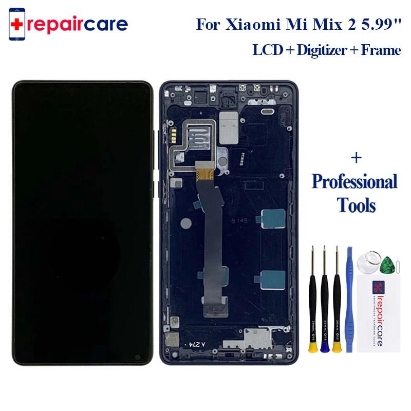 Черный и белый ЖК-экран 2160x1080 5 99 дюйма для Xiaomi Mix 2 mix2 Mi дисплей с сенсорной панелью