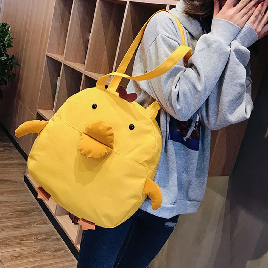 

Ins Baby Duck Women's Handbag 2019 New Fashion Creative Shoulder Bucket Bag Cute Cartoon High Capacity Women Bags Casual Tote