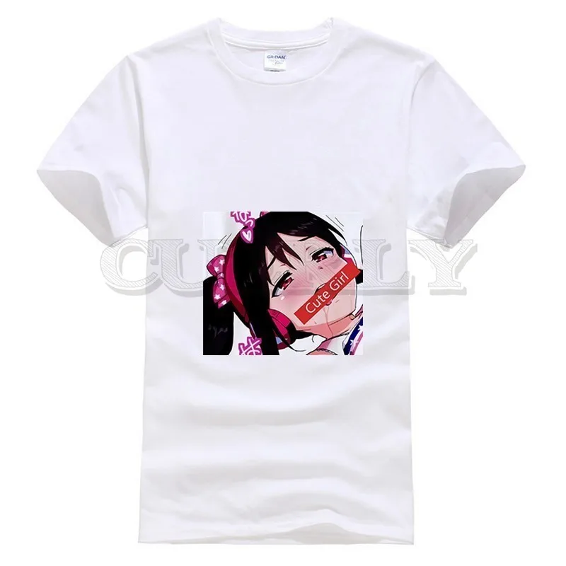 

2019 new T-shirt Round neck ahegao himiko toga Large size Japan Anime Cartoon Fashion Summer dress men tee Cotton cos play Cozy