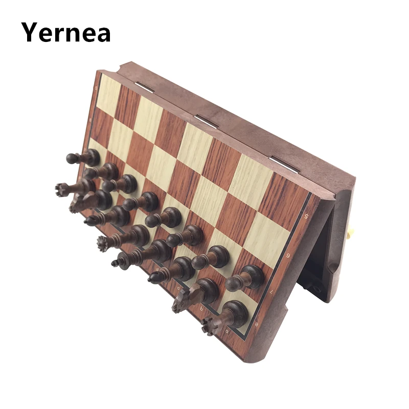 

Yernea High Quality Magnetic Chess Pieces Large High-grade Imitation Mahogany Chess Wood Chess Toy Plastic High Impact Plastic