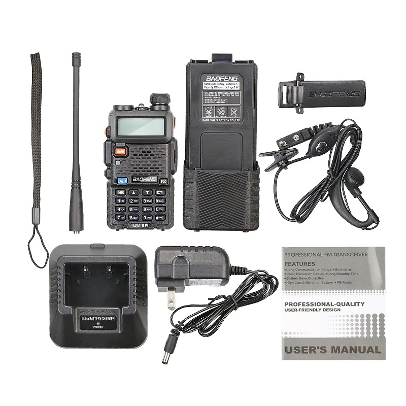 2 шт. Baofeng UV 5R 3800 ма ч Дальность иди и болтай Walkie Talkie “иди 10 км двухдиапазонный УКВ