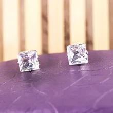 ГОРЯЧИЕ Магнит серьги для мужчин мода прохладный Хип-Хоп 6 ММ 8 ММ черный квадрат Белый серьги стержня клип нет пирсинг