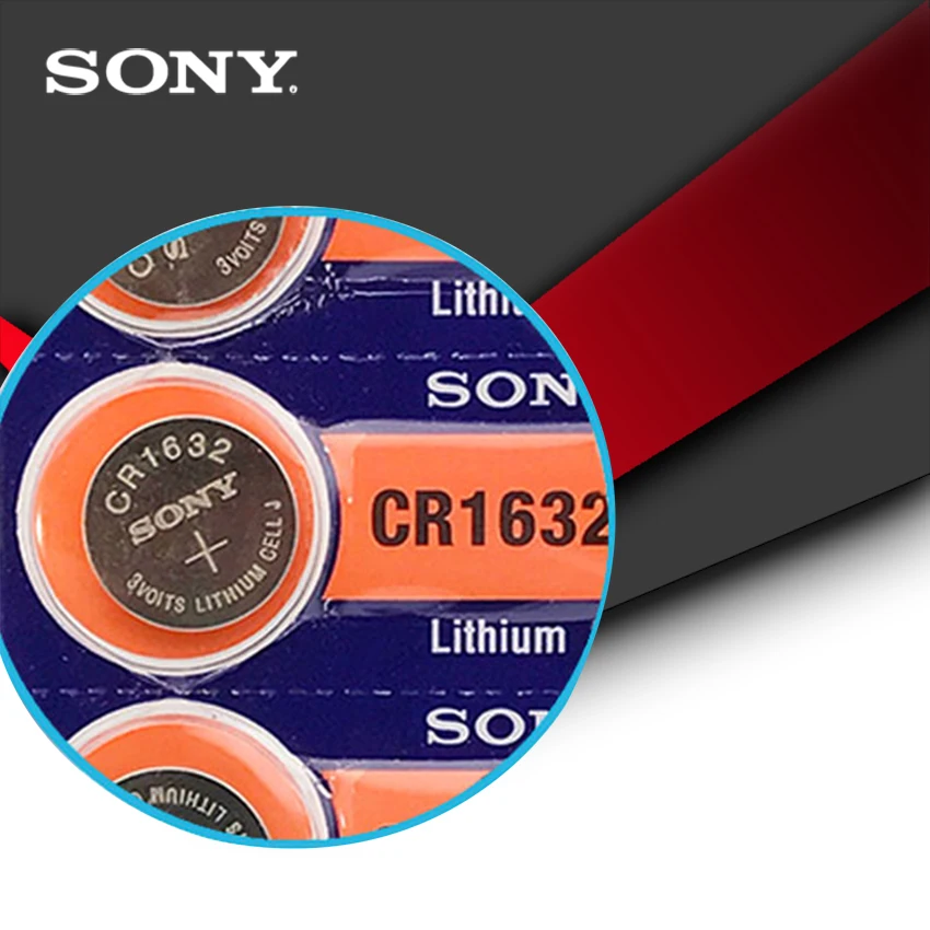4 шт. Sony оригинальный 100% CR1632 кнопочный Аккумулятор для часов автомобильный пульт