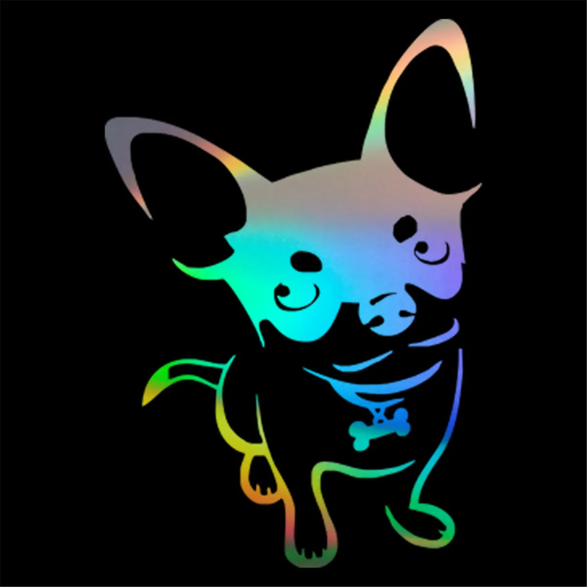 Chihuahua Dog Cartoon Animal Car Stickers Wall Home Glass Window Door