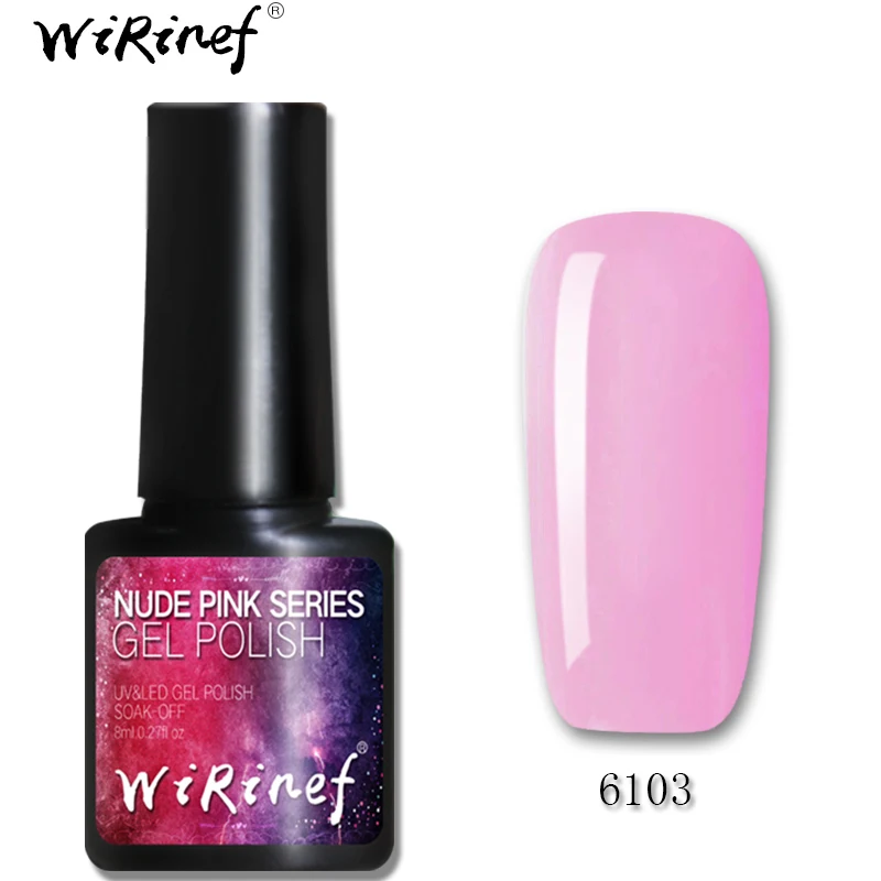 WiRinef 5 цветов Обнаженная Сладкая розовая серия лак для ногтей гель Полупостоянный УФ лак для ногтей длительного действия Гель-лак - Цвет: 6103