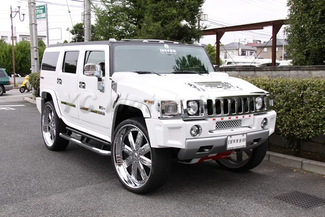 2003-2009 Hummer H2 Branew Style Front Corner Spoiler FRP (9)