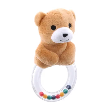 

Kids toys Rattles Round Animal Rattles Classic parent-child Interactive Toys Plush Bear And Rabbit Children Kids Birthday Gift