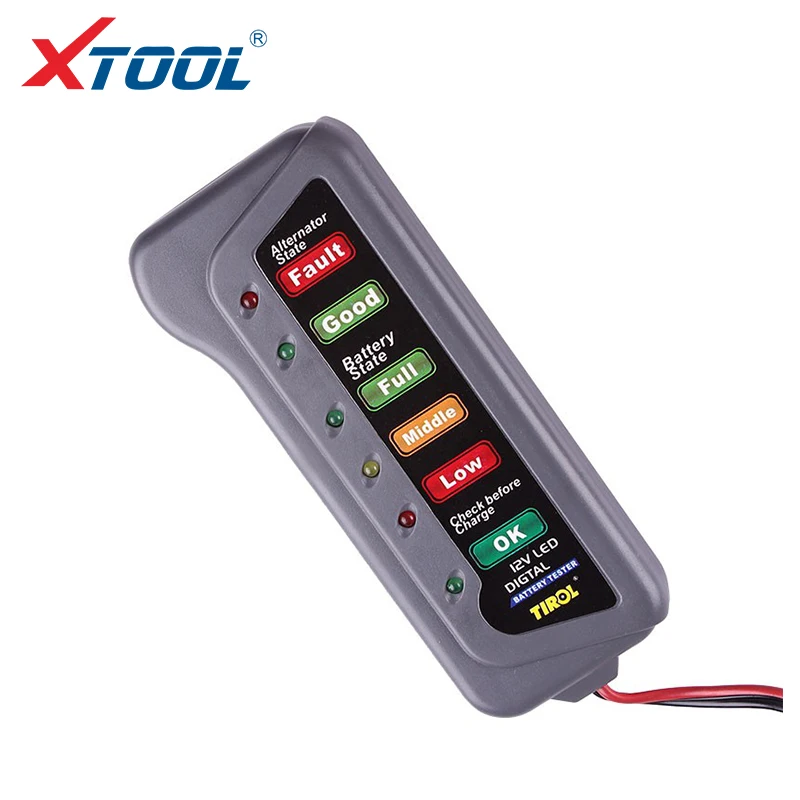 

Best Car Battery Tester Digital Alternator Tester 6 LED Lights Display Car Diagnostic Tool Auto Battery Tester For OBD2 Car