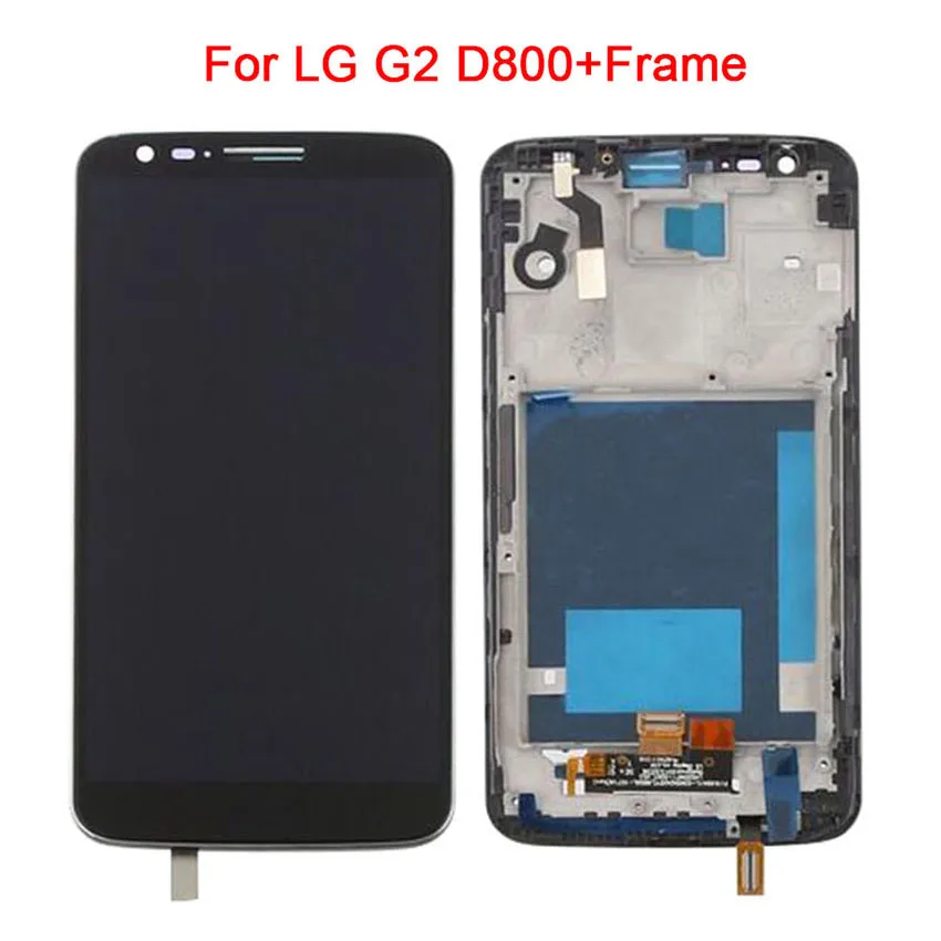 ЖК дисплей для LG G2 D800 Дисплей кодирующий преобразователь сенсорного экрана в