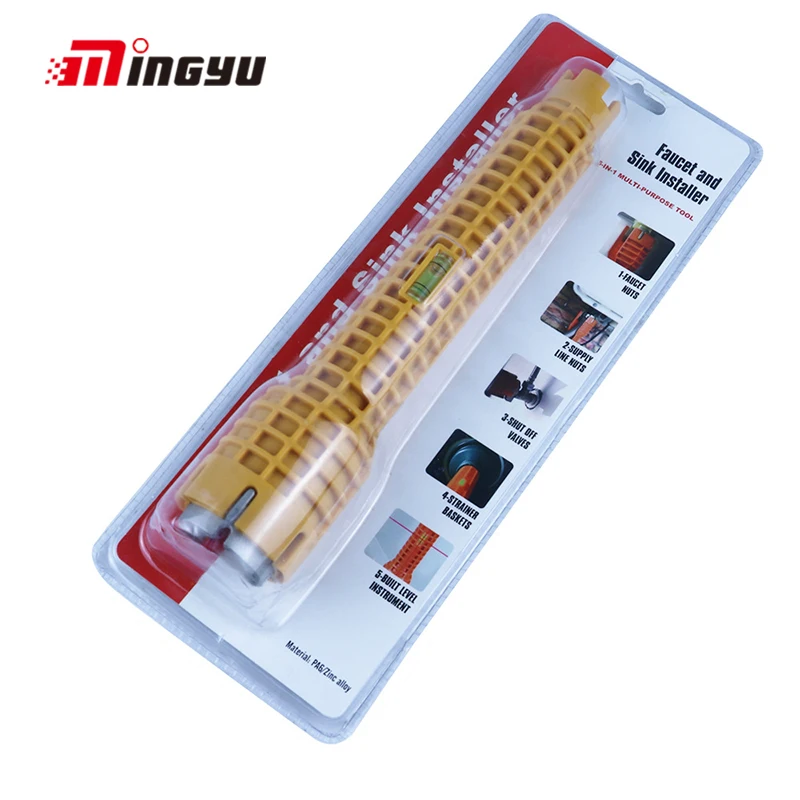 

Multiuse Socket Wrench Anti-Slip Handle Home Bath Faucet Sink Install Tools Ratchet Bushing Spanner Key Magic Grip Hand Tools