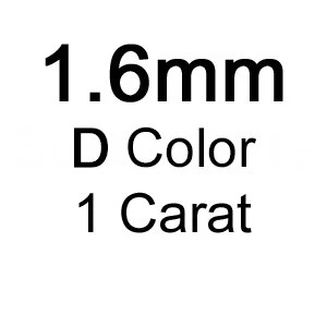 1.6mm-1carat-D Фабрика 0,8 мм 0,9 мм 1 мм белый круглый свободный D сорт муасанитов 1 карат/упаковка для продажи - Цвет: 1.6mm-1carat-D