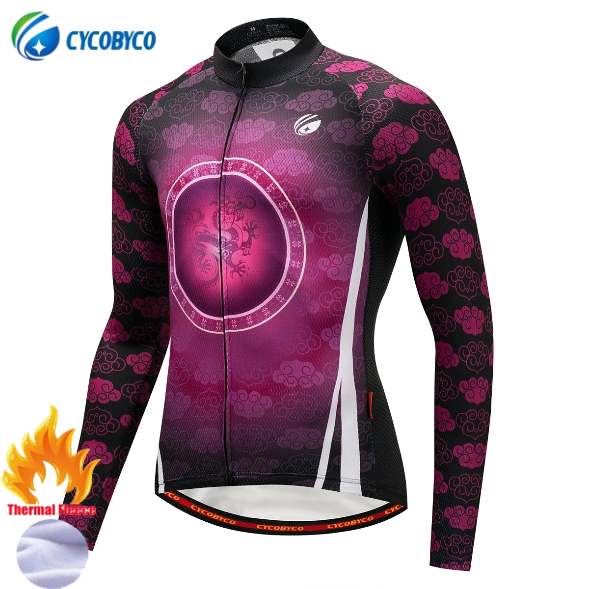 

Cycobyco Cycling Long Sleeve Jersey Mtb Ropa Ciclismo Mens Thermal Fleece Winter Bicycling Maillot Tops Bike Wear Clothing