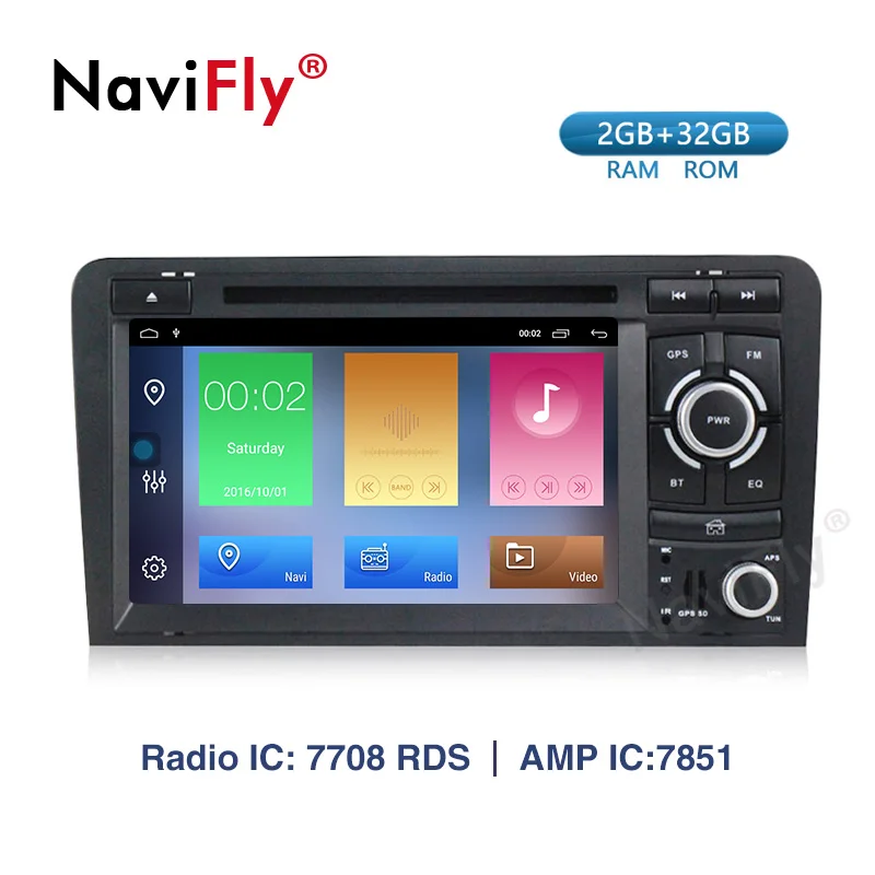 

New arrival!2G+32G Car Multimedia Player 2din Car Radio GPS Android9.1 For A3/S3/Audi 2002-2013 Octa Core 4G wifi bluetooth