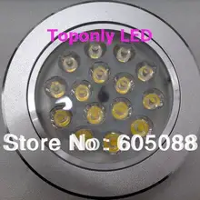 15x1 Вт Epistar Встраиваемый светодиодный светильник высокой мощности, AC85-265V, 1800lm 6500 k холодный белый, жизнь> 50, 000 часов, 8 шт/лот DHL