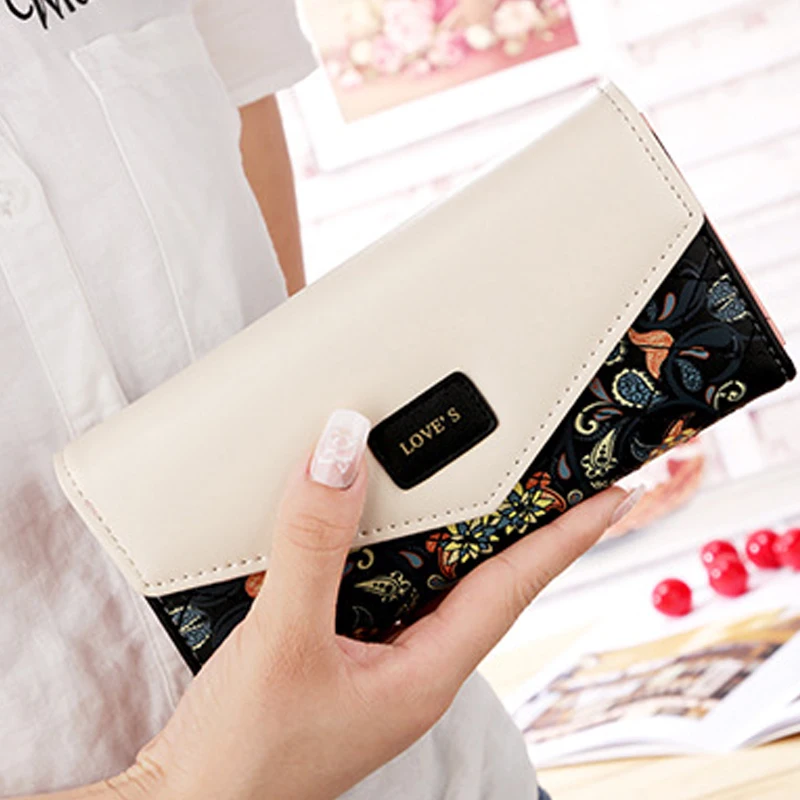 

Women Wallets Leather Purse High Quality Female Clutch Large Capacity portfel ladies long cute money bag 2019 Fashion Printing