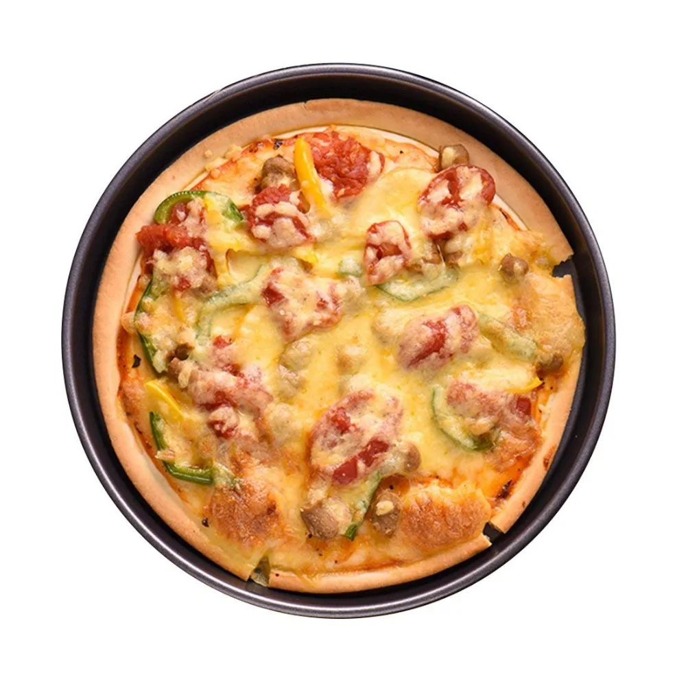 8 9 10 inch Pizza Plate Round Deep Dish Pizza Pan Tray Carbon Steel Non-stick Mold Baking Tool Baking Mould Pan Pattern 8 9 10 inch Pizza Plate Round Deep Dish Pizza Pan Tray Carbon Steel Non-stick Mold Baking Tool Baking Mould Pan Pattern