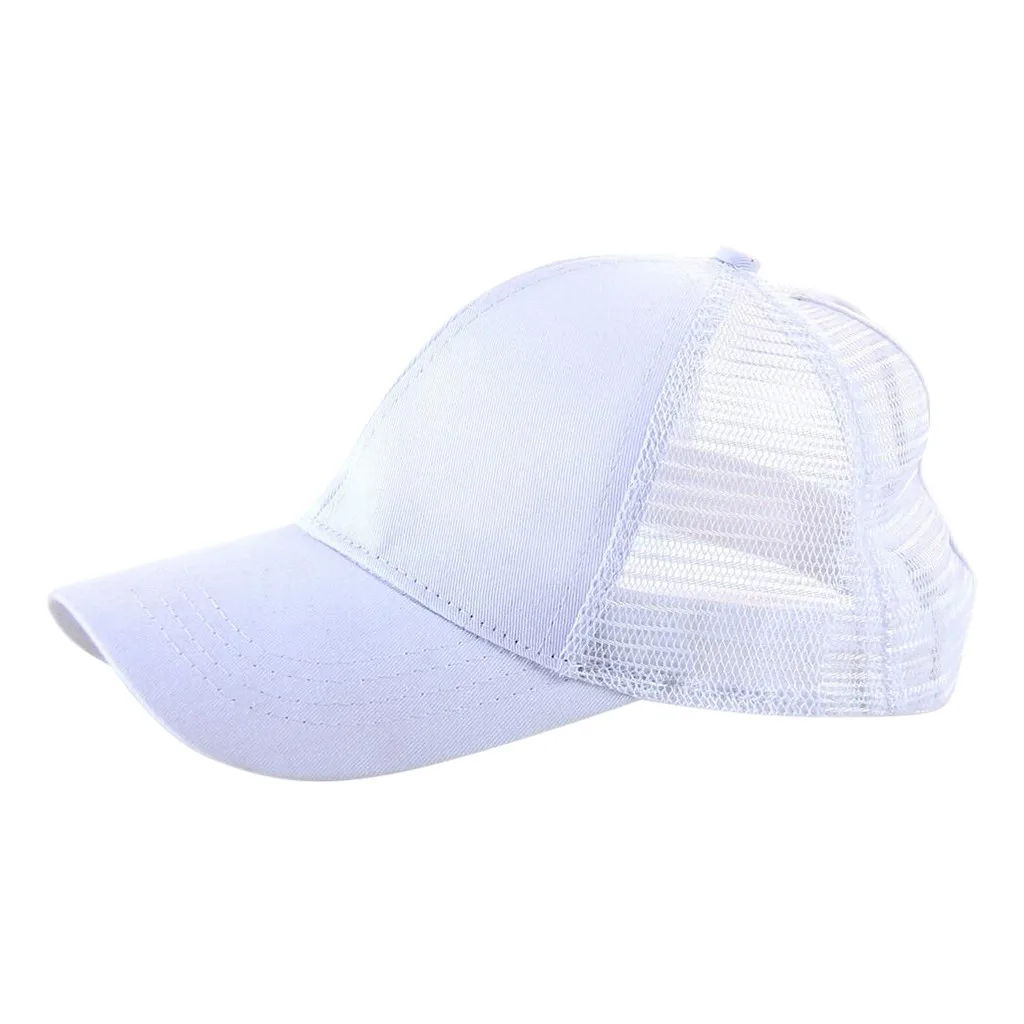 Unisex de moda Cola de Caballo desordenado bollos camionero simple hueco de béisbol Visor gorras papá casuales sombreros gorras para hombre Baseball #20 Unisex de moda Cola de Caballo desordenado bollos camionero simple hueco de béisbol Visor gorras papá casuales sombreros gorras para hombre Baseball #20