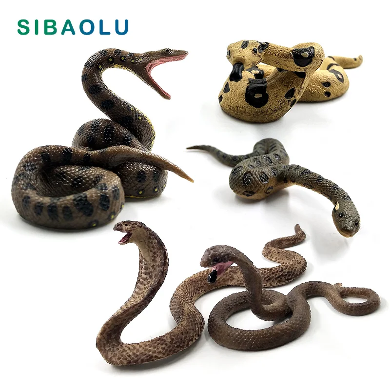 

New Snake Simulation animal Model Cobra Python Green Anaconda figurine home decor miniature fairy garden decoration accessories