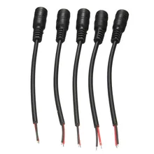 5PCS Female DC Power Jack Connector Adapter Wire Cable 15cm For Surveillance CCTV Camera 5050 3528 Led Strip Light