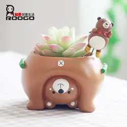 ROOGO стильная футболка с изображением персонажей видеоигр новый дизайн животных формы gardensupplies декоративные вазы и сочные цветочный горшок