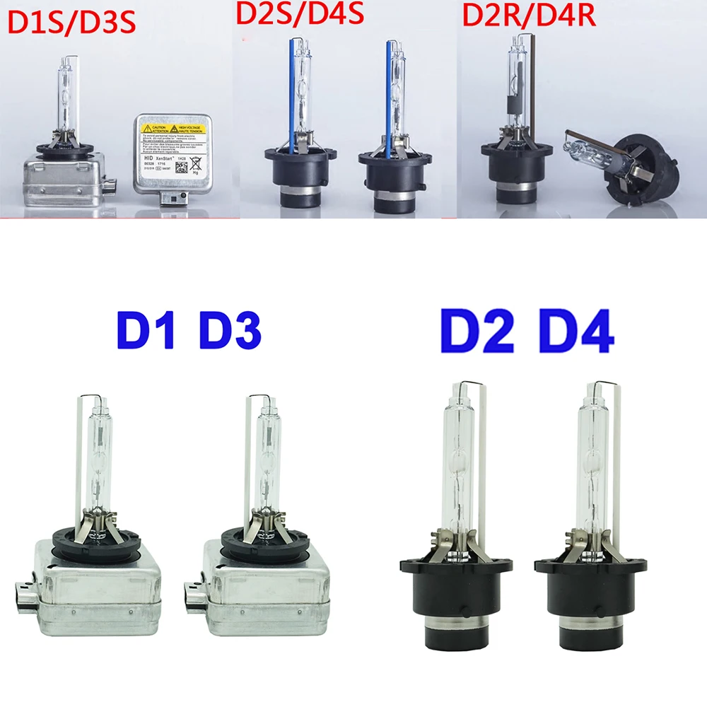D1S Hid Bulb D2S D3S D4S D2R D4R HID Bulbs 35W 4300K Warm White AC Car Auto Xenon Headlight Replace Replacement OEM Factory Headlamp High Low Beam Light Bulb project 12V White Headlight (4)