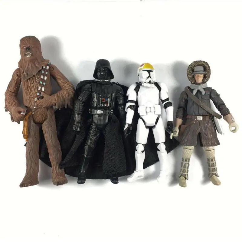 Lot 5pcs Star Wars Yoda Leia Vader Chewbacca Stormtrooper 3.75" Loose Action Figure Movies Toys Gifts Random