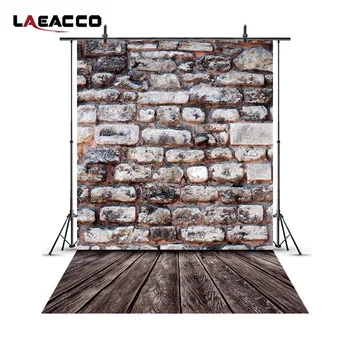 

Laeacco Old Stone Brick Wall Wood Floor Baby Children Photography Backgrounds Customized Photographic Backdrops For Photo Studio