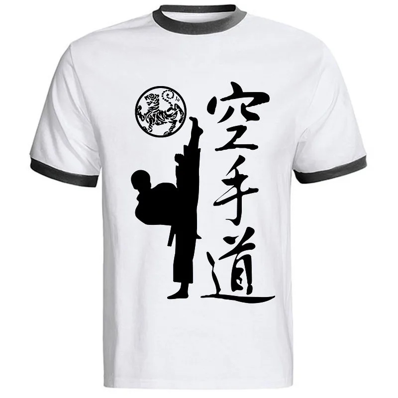 New Arrival Karate Martial Arts KICK Shotokan Men T shirt 100 Cotton