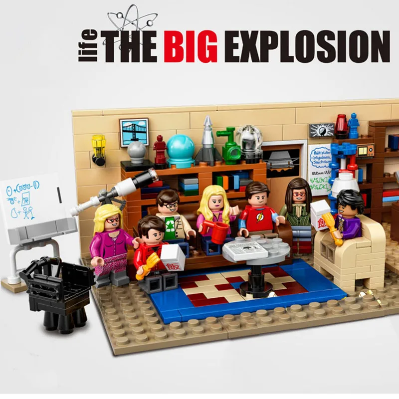 

485PCS American sitcom The Big Bang Theory Leonard and Sheldon's living room building blocks bricks compatible legoings 21302