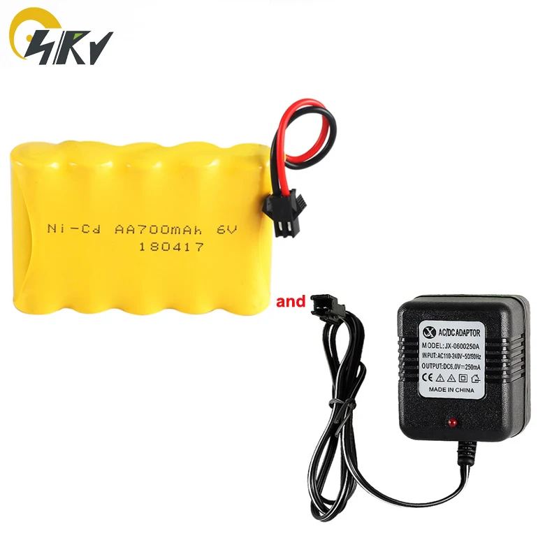 

6V NICD AA 700mAh rechargeable RC toys battery 6V NIMH NICD battery charger